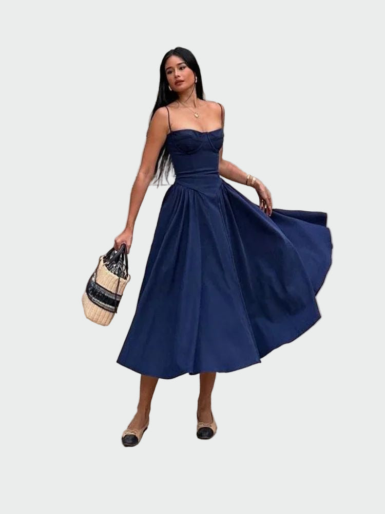 Saten Maxi Haljina s Tankim Naramenicama