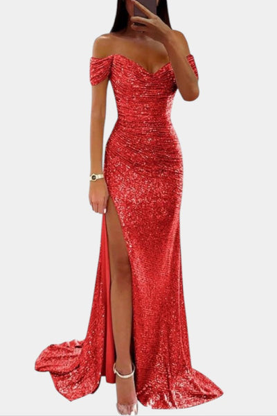 Renata | Haljina Sirena bez naramenica s šljokicama