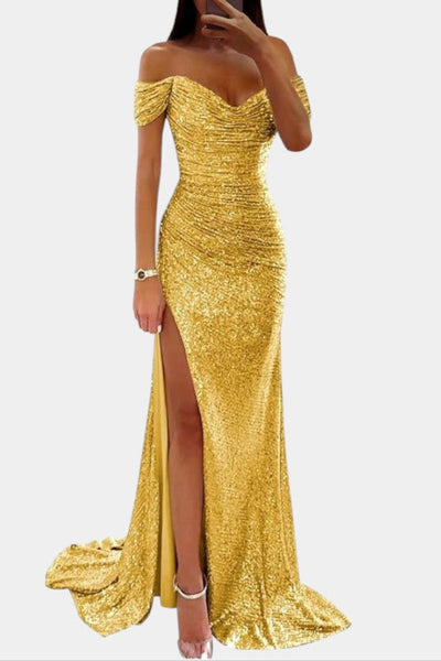 Renata | Haljina Sirena bez naramenica s šljokicama