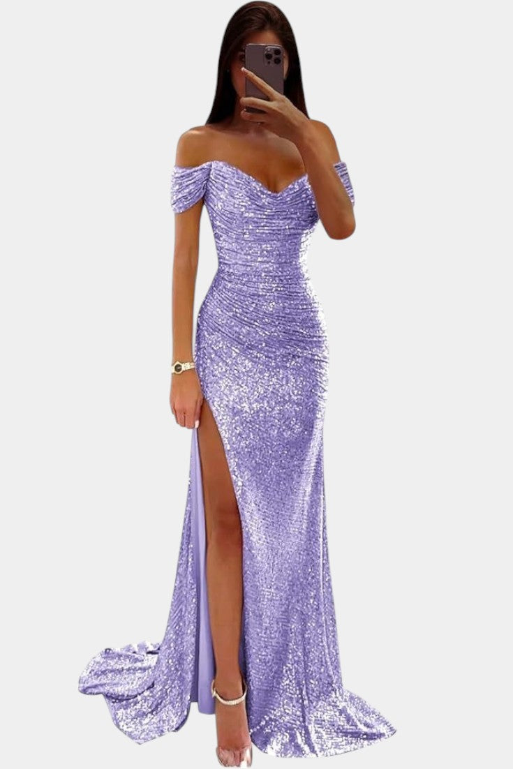 Renata | Haljina Sirena bez naramenica s šljokicama