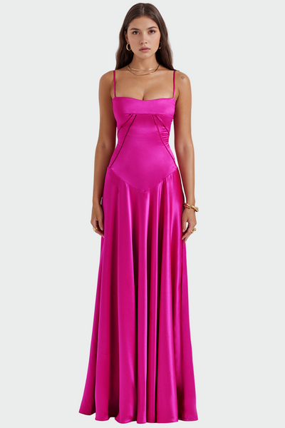 Satin Maxi Haljina s Tanjim Naramenicama