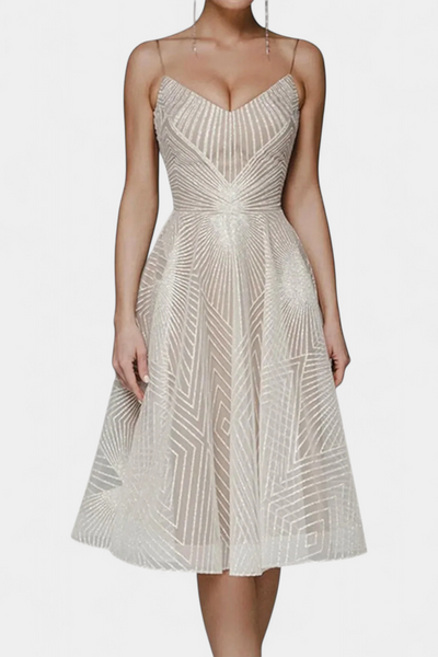 Dragana | Duga Haljina s Vezenjem i A Krojem