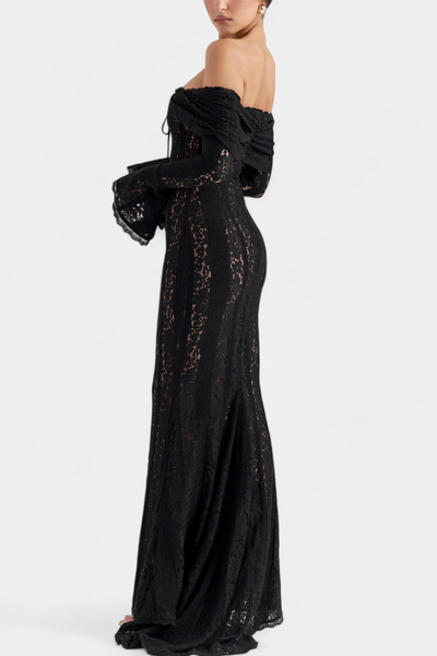 Josipa | Maxi Haljina s Otvorenim Ramena od Čipke