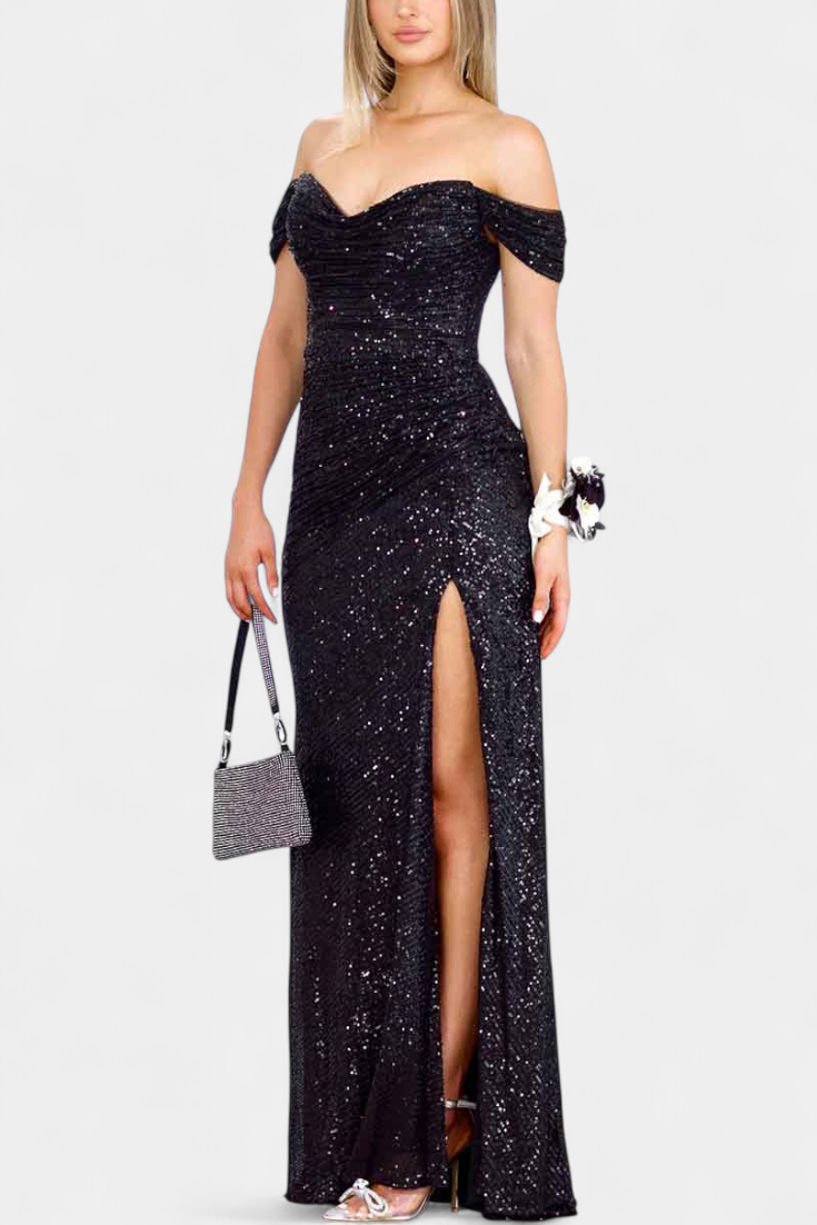 Renata | Haljina Sirena bez naramenica s šljokicama