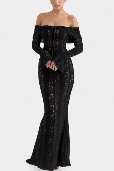 Josipa | Maxi Haljina s Otvorenim Ramena od Čipke