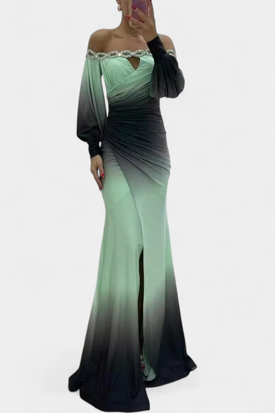 Silviana | Maxi Haljina Ombre s Otkritim Ramena