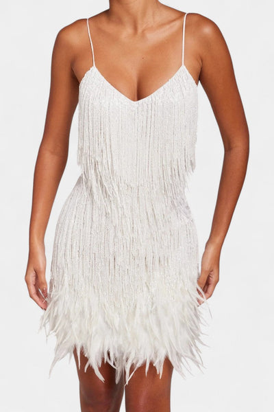 Mirjana | Mini Haljina s Perjem