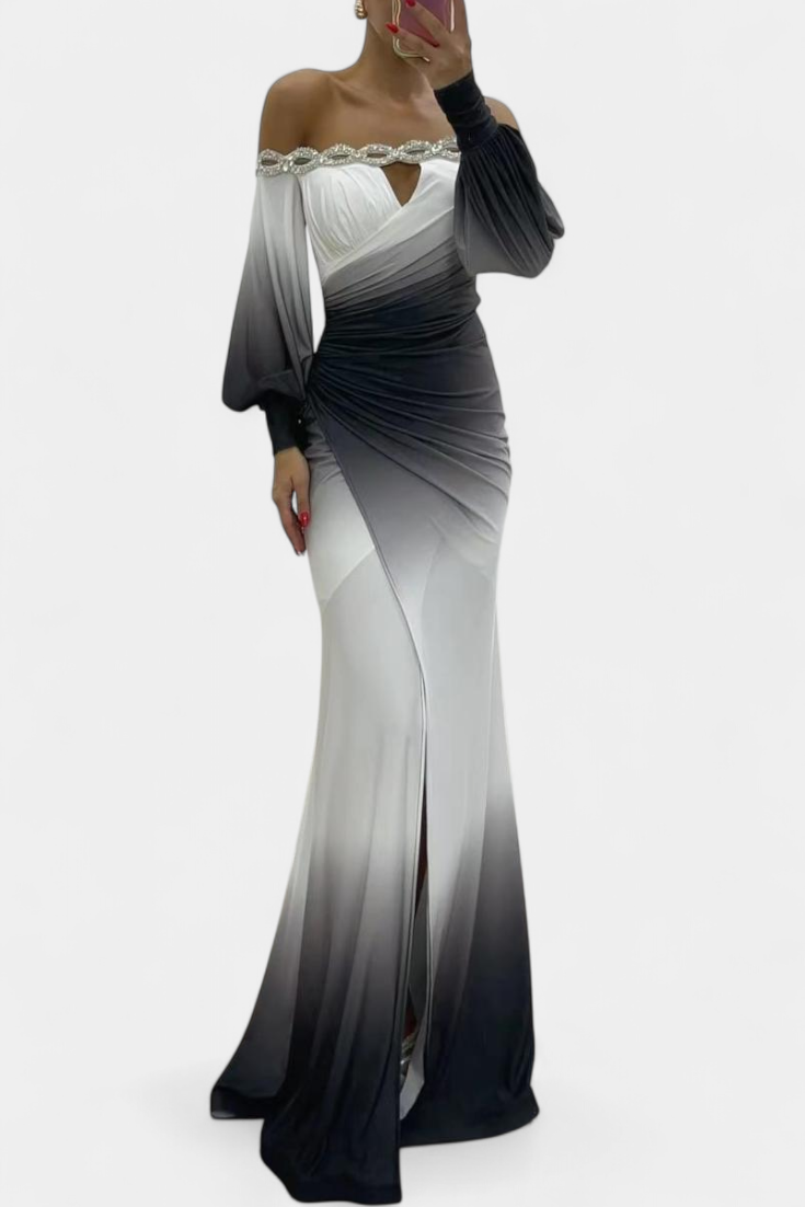 Silviana | Maxi Haljina Ombre s Otkritim Ramena