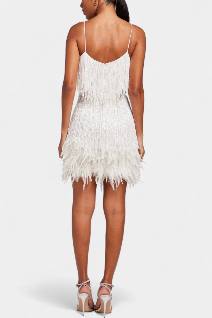 Mirjana | Mini Haljina s Perjem