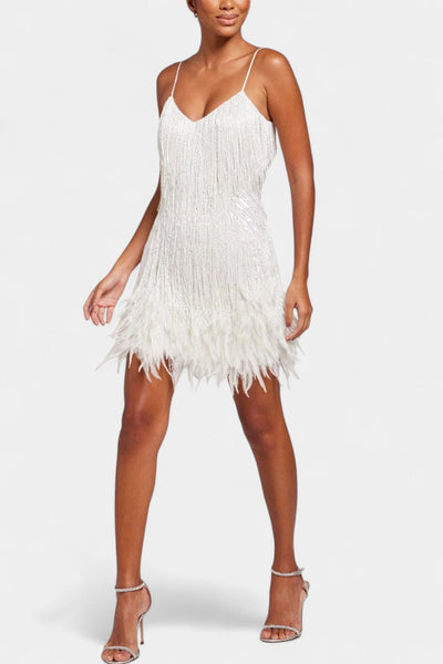 Mirjana | Mini Haljina s Perjem