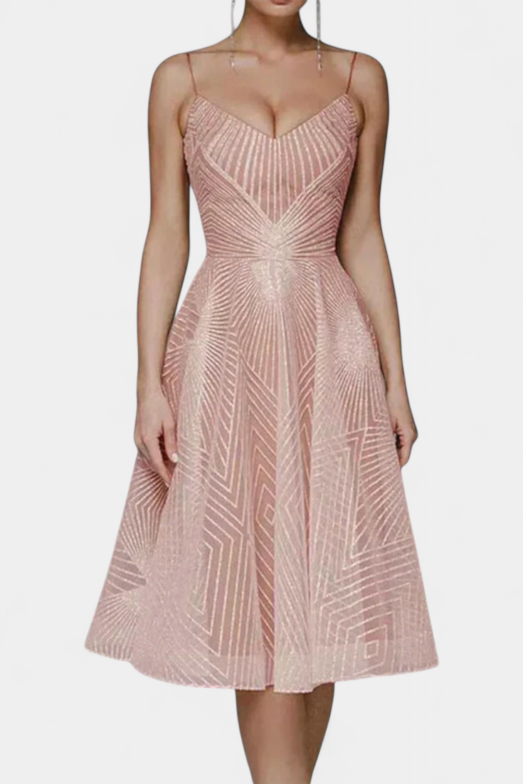 Dragana | Duga Haljina s Vezenjem i A Krojem