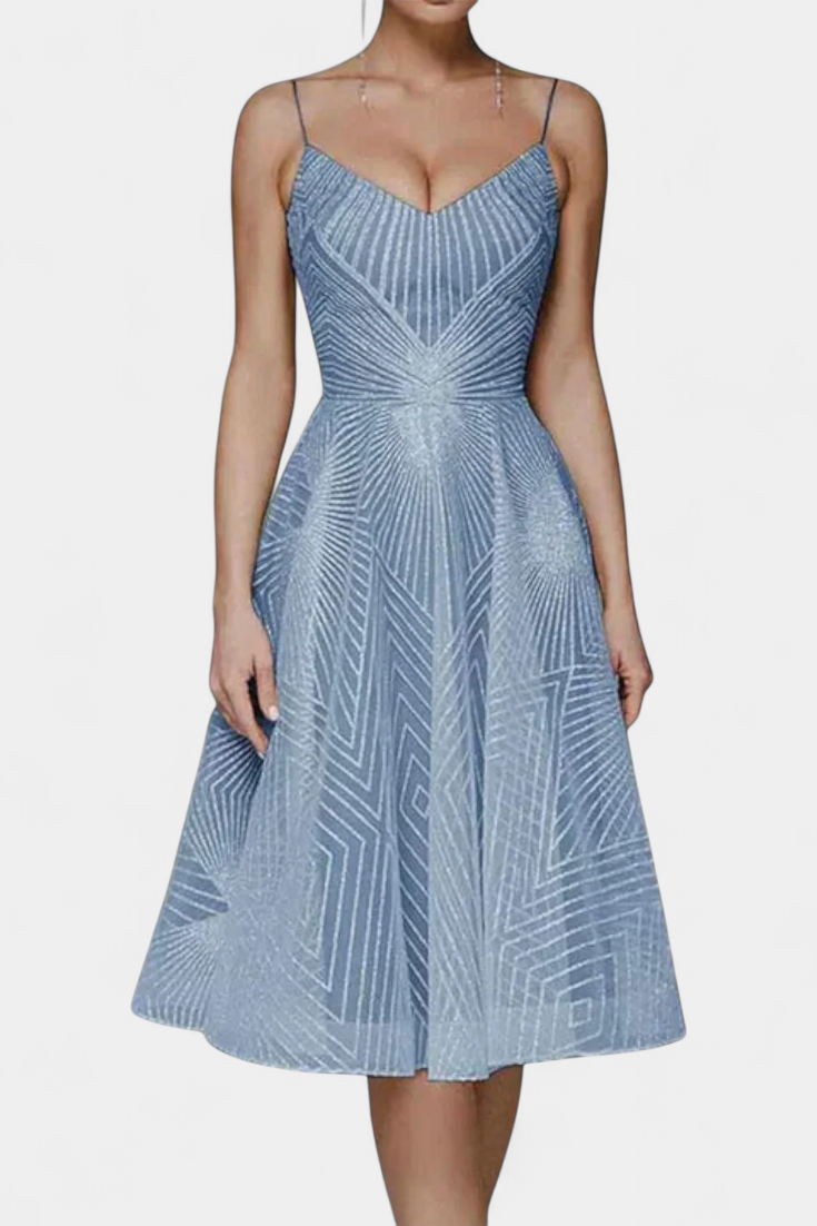 Dragana | Duga Haljina s Vezenjem i A Krojem