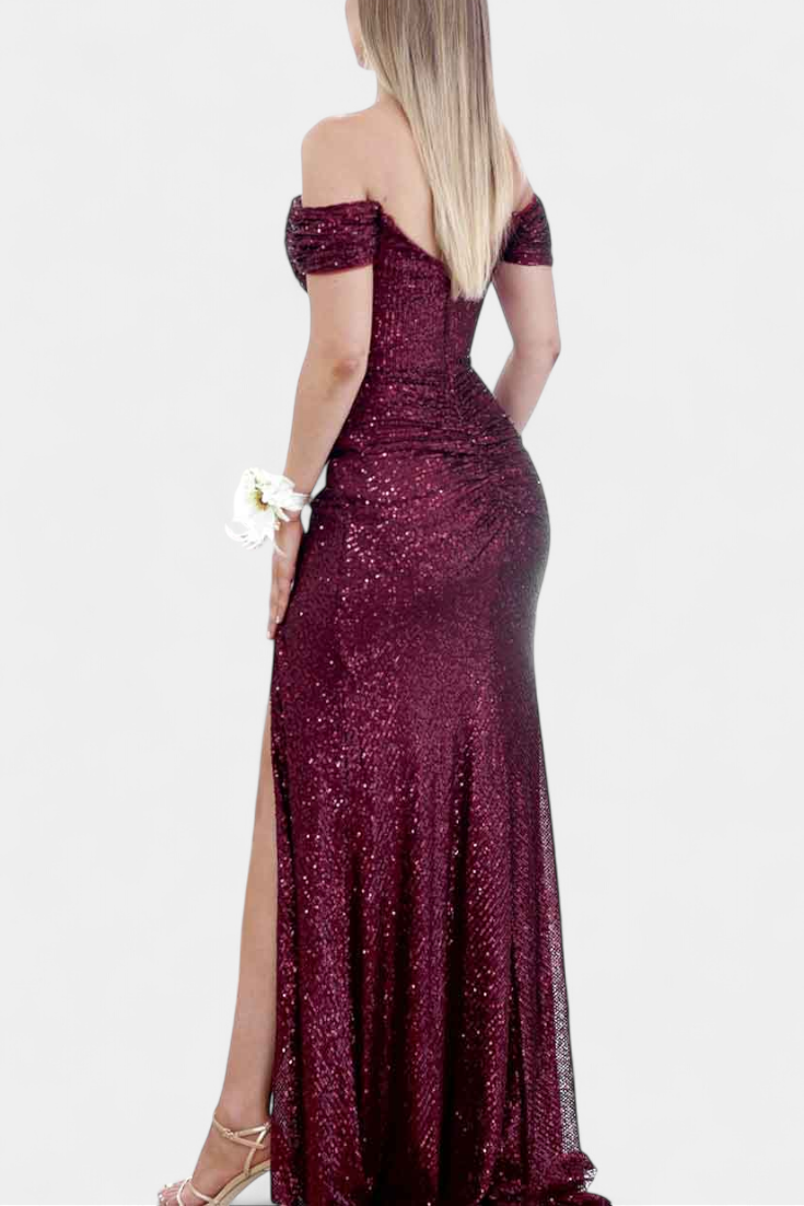 Renata | Haljina Sirena bez naramenica s šljokicama