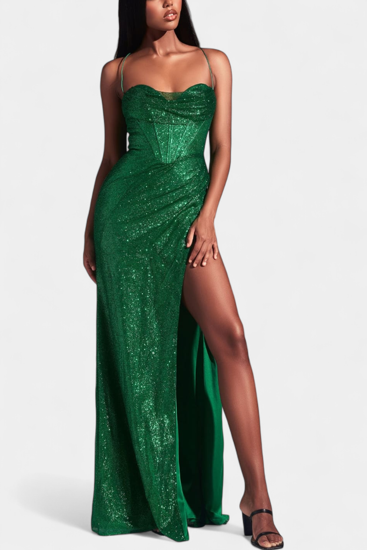 Ines | Haljina Sirena s Korzetom i Spageti Naramenicama